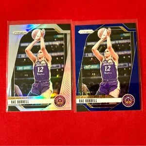 Rae Burrell Basketball Cards Blue and Rainbow Silver Prizms